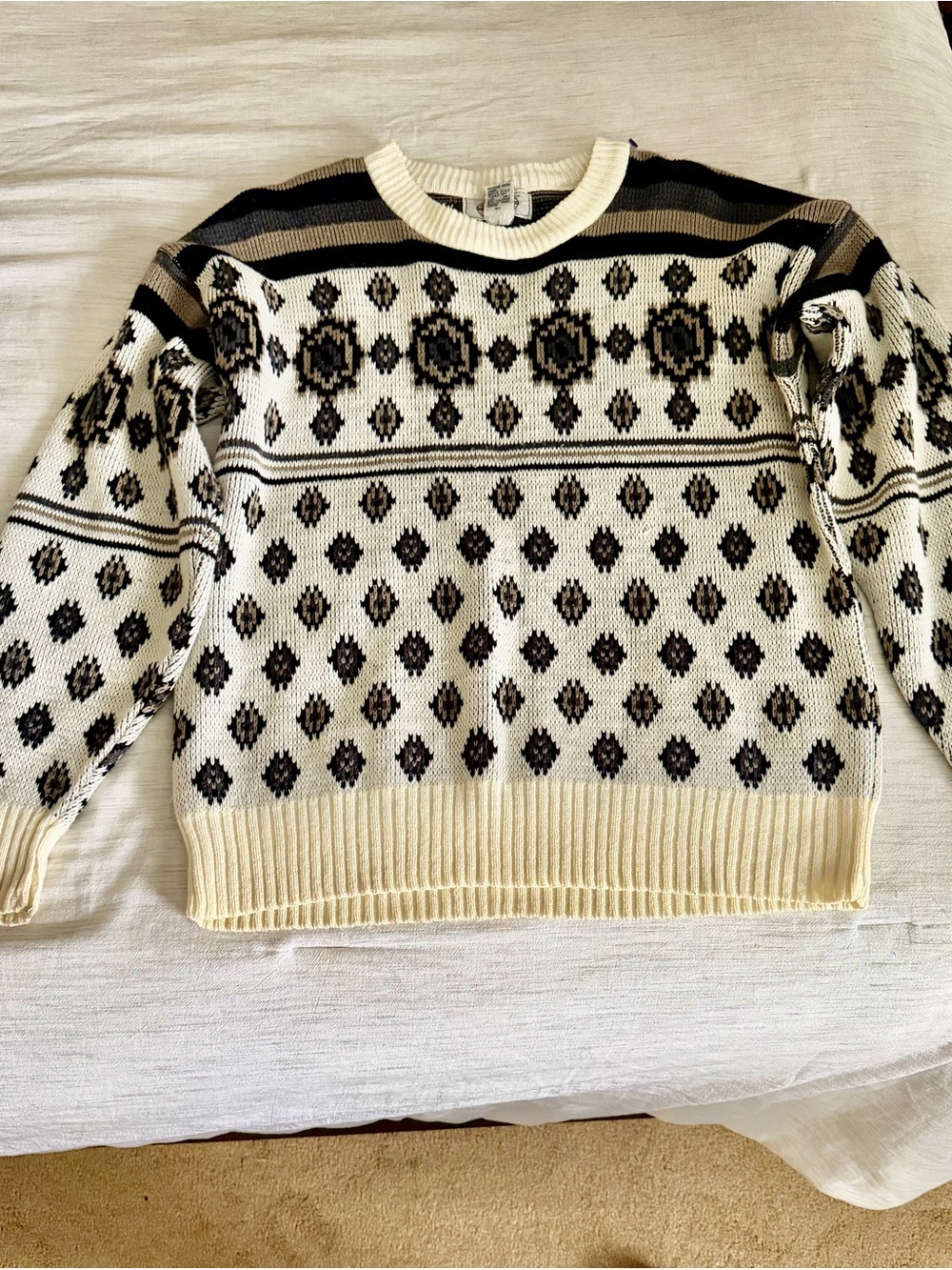 Hemingway Point Cream Knit Sweater - Cream